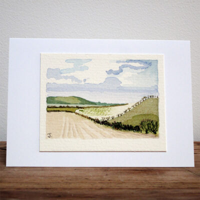 East Sussex View - Original Watercolour Painting by Jessica Coote