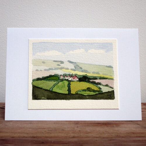 East Sussex Village - Original Watercolour Painting by Jessica Coote