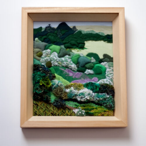 Valley Landscape Textile Embroidery by Jessica Coote