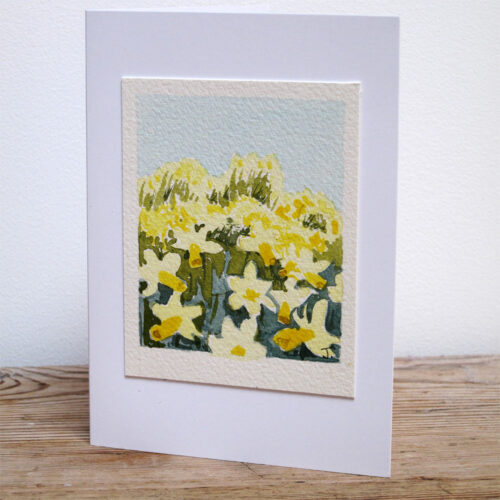 Yellow Sussex Daffodils - Original Watercolour Painting by Jessica Coote